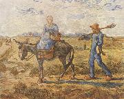 Morning:Peasant Couple Going to Work (nn04) Vincent Van Gogh